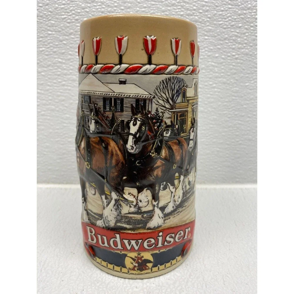 Vintage 1986 Budweiser Ceramarte B Series Beer Stain Ceramic Mug